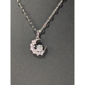 Half Moon Rhinestone Necklace